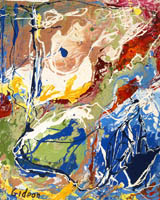 Gideon Painting: Modern Abstract — The World, Oil.