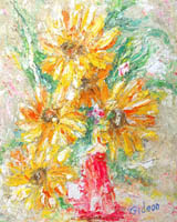 Gideon Painting: Florals Collection — Sunflowers II, Oil.