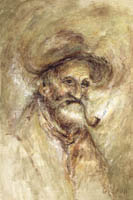 Gideon Painting: Masters Collection — Maxwell Street Man, Oil.