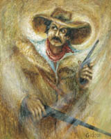 Gideon Painting: Masters Collection — The Gunfighter, Oil.