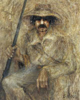 Gideon Painting: Masters Collection — The Furtrapper, Oil.