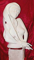 Gideon Sculpture: Smiling Nude, Life–Size, Welded Steel and Compound.
